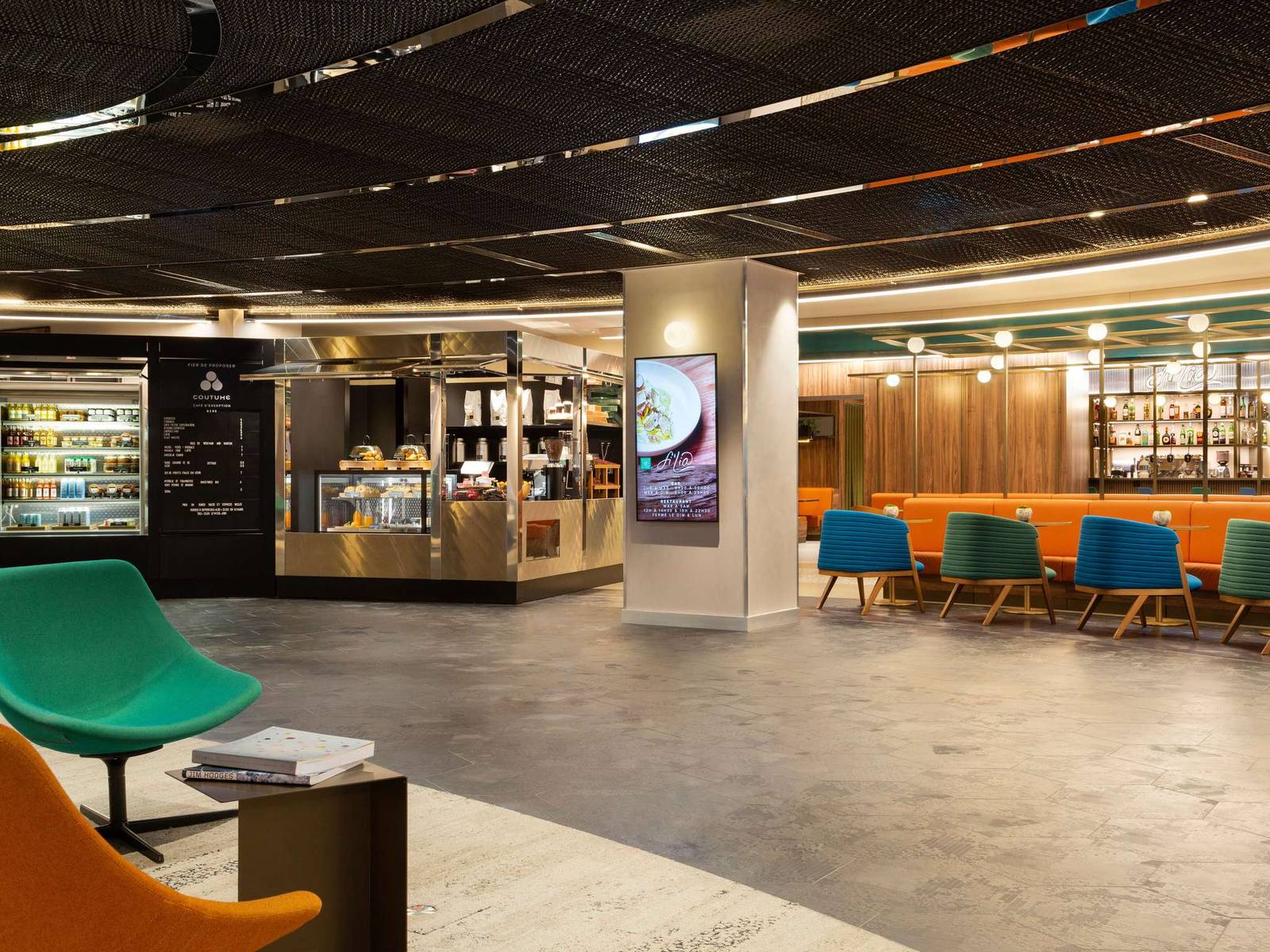 Pullman Paris Montparnasse 大廳咖啡外帶區與 Fi'lia 酒吧