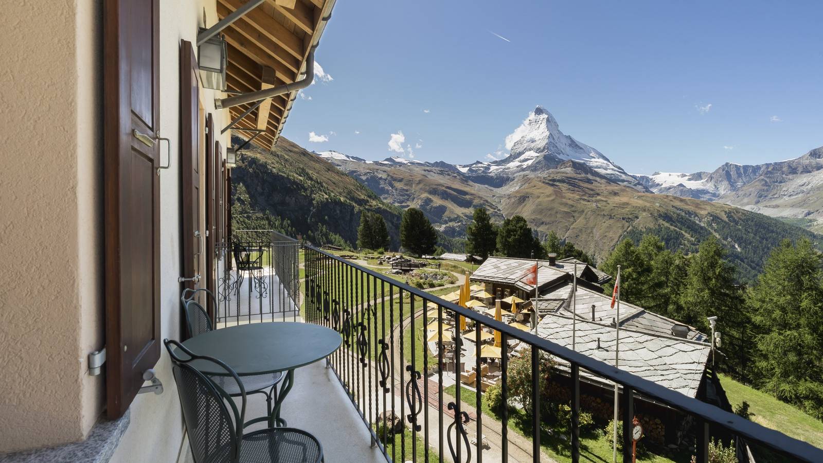Riffelalp Resort 2'222m Matterhorn Classic 客房陽台看馬特洪峰