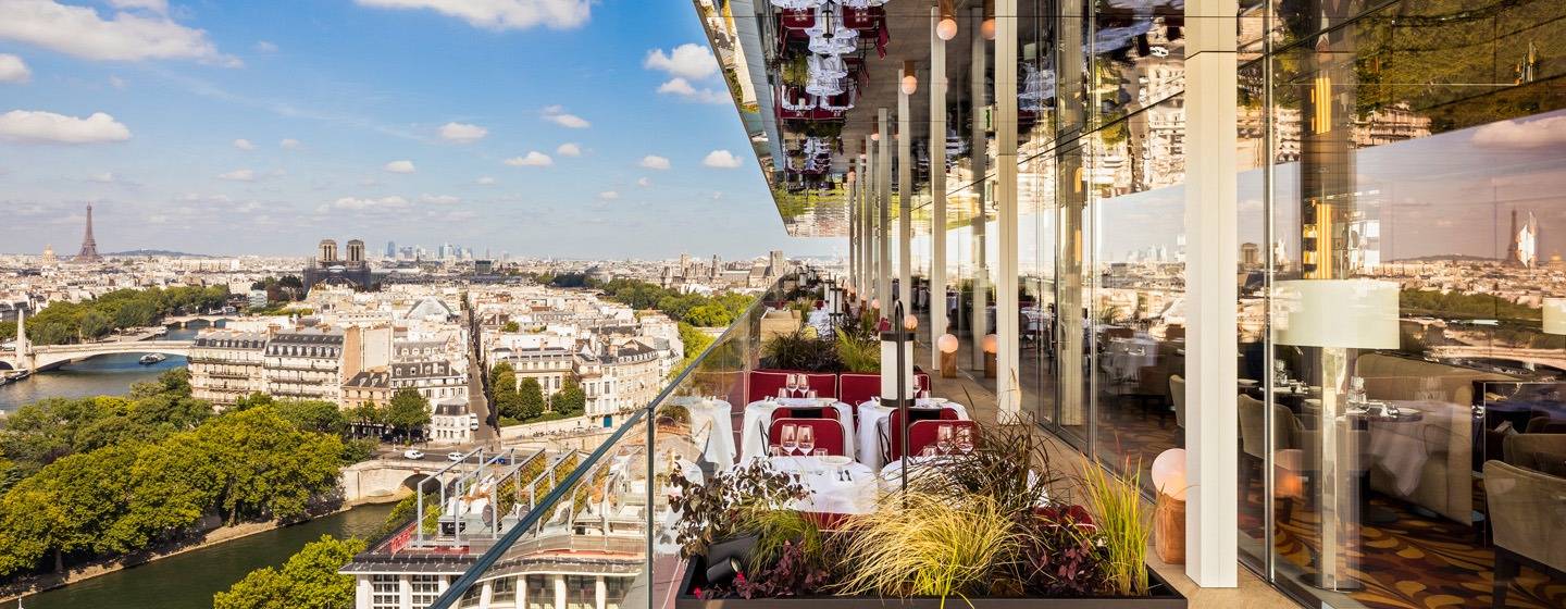 巴黎 SO/ Paris 頂樓 Bonnie 餐廳露台與塞納河景