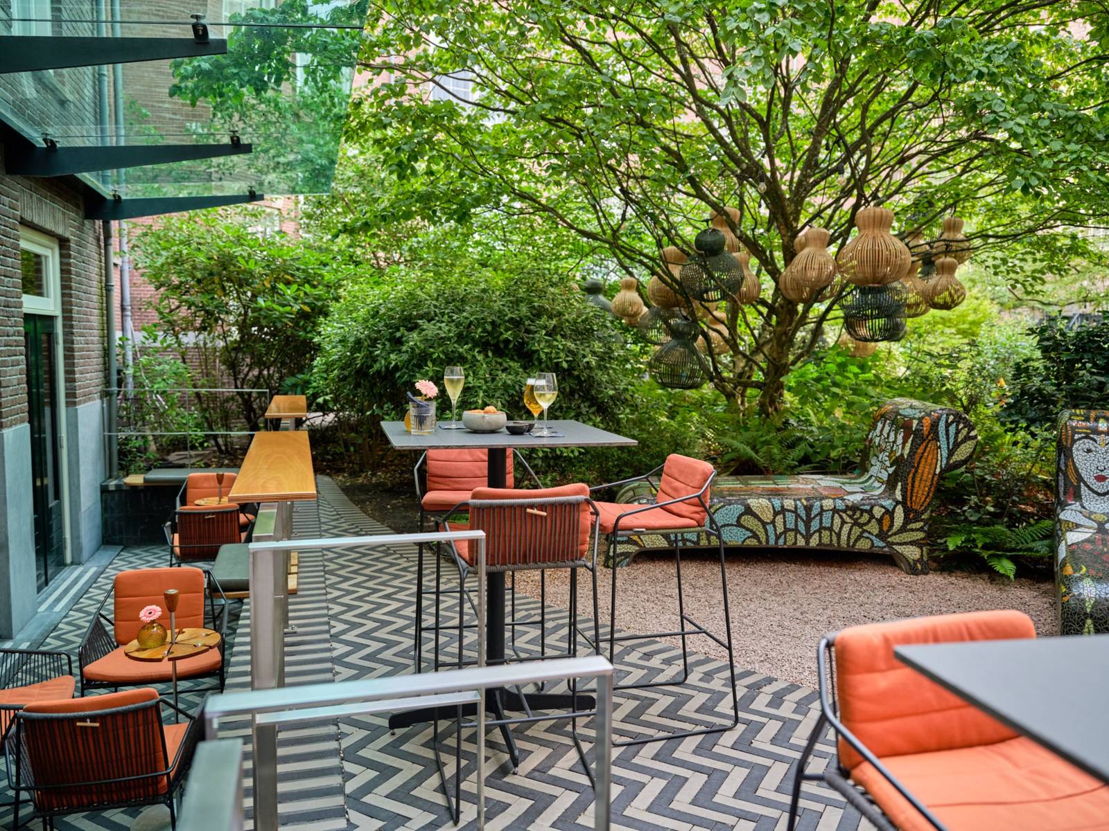 阿姆斯特丹 Sofitel Legend The Grand 內庭 Garden Terrace 戶外座位