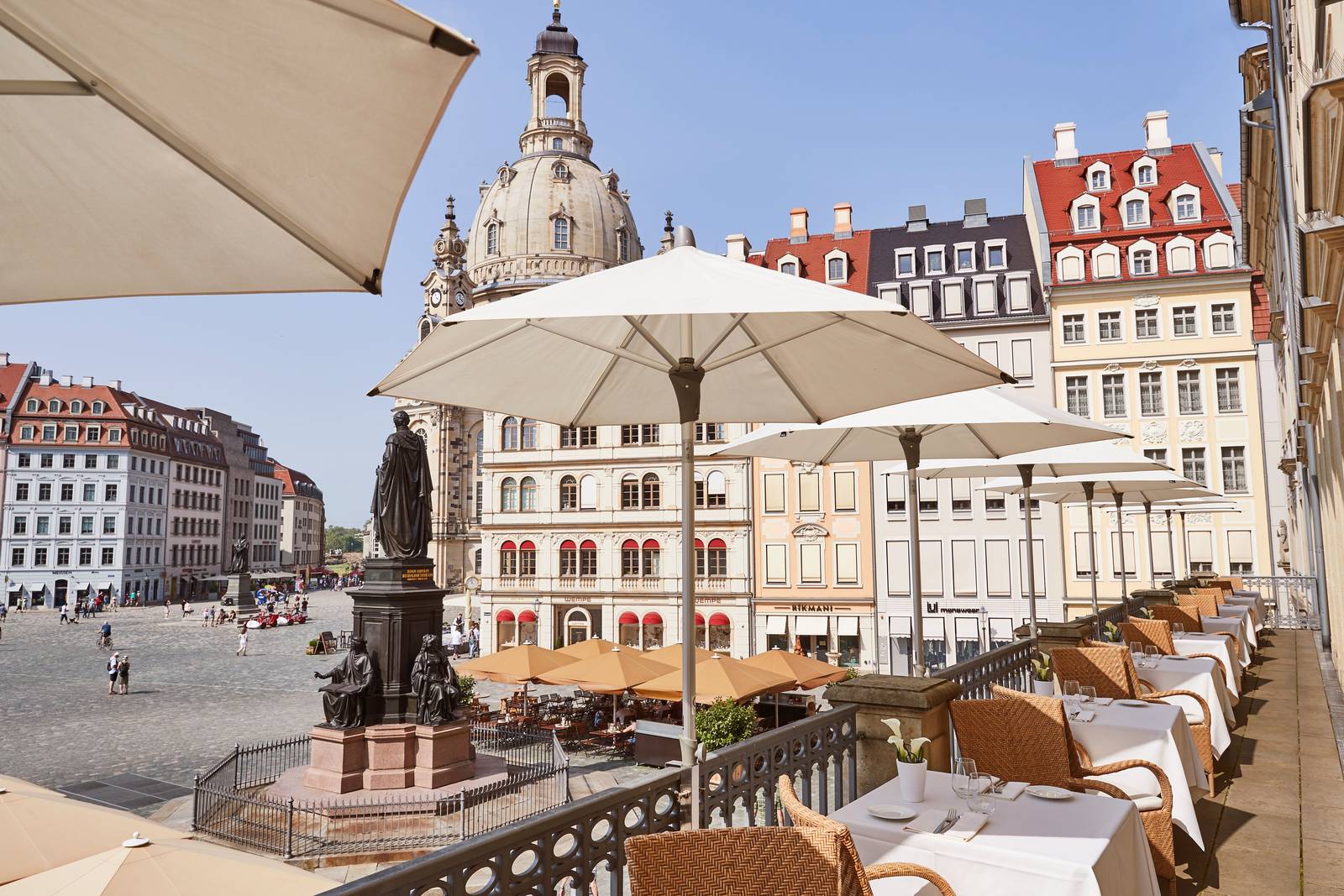 德勒斯登 Steigenberger Hotel de Saxe 陽台座位俯瞰新市場廣場