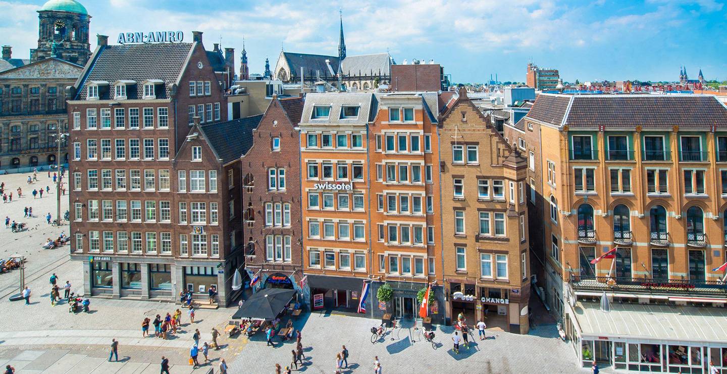阿姆斯特丹 Swissôtel Amsterdam 在水壩廣場旁的十九世紀街屋立面
