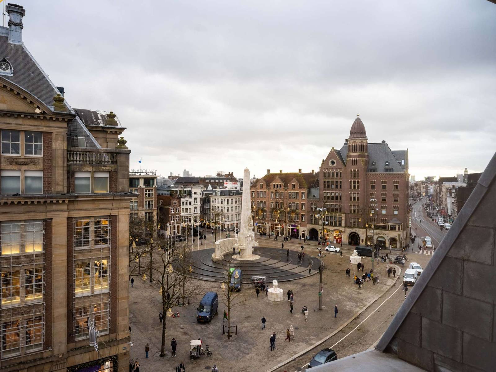 阿姆斯特丹 Swissôtel Amsterdam 套房窗外的水壩廣場
