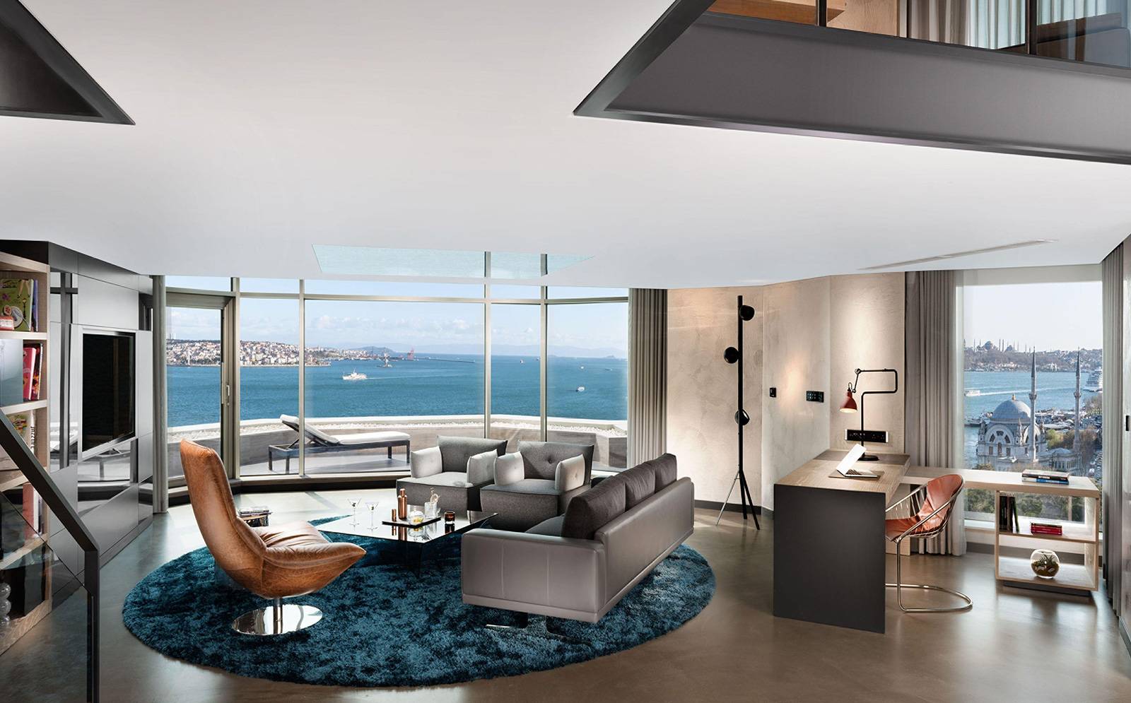 Swissôtel The Bosphorus Signature Loft 兩房露台套房起居區