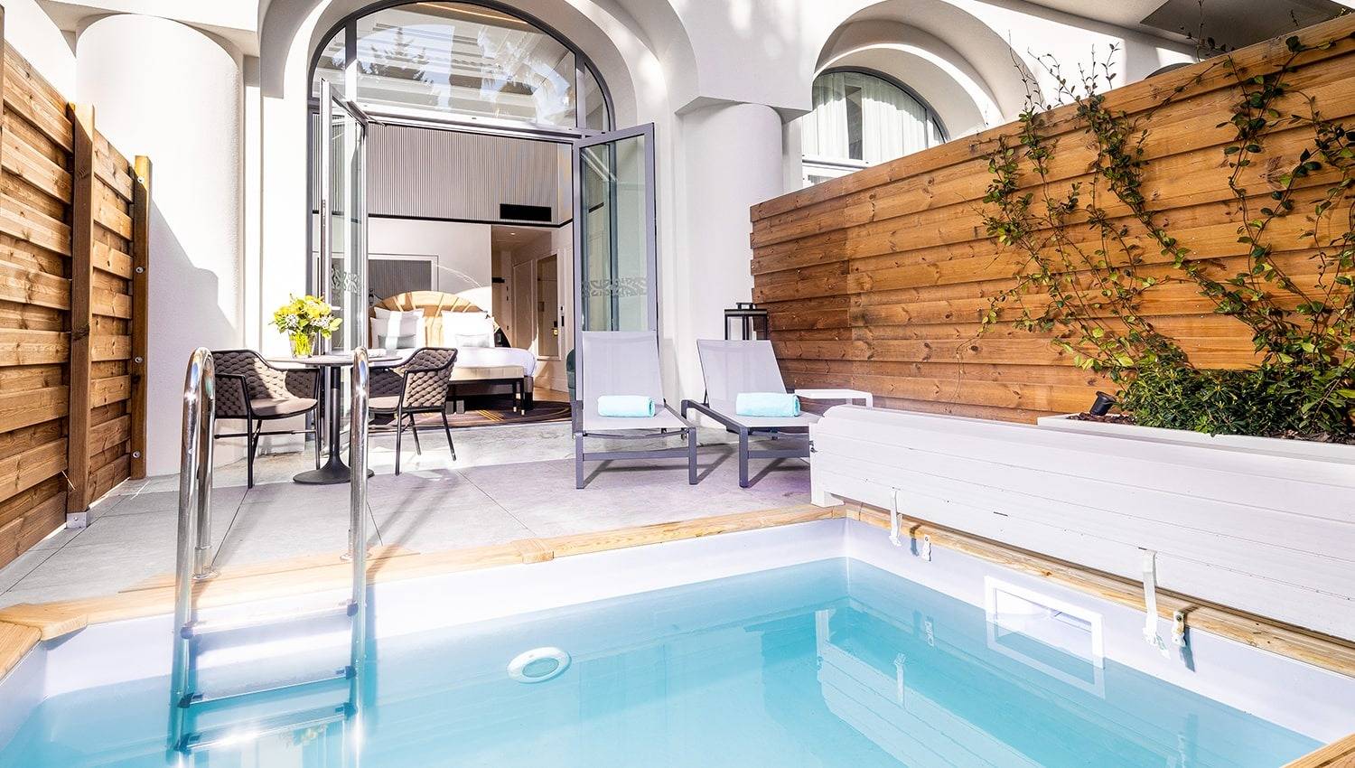 1932 Hotel & Spa Cap d'Antibes Junior Suite Terrace 私人露台與泳池