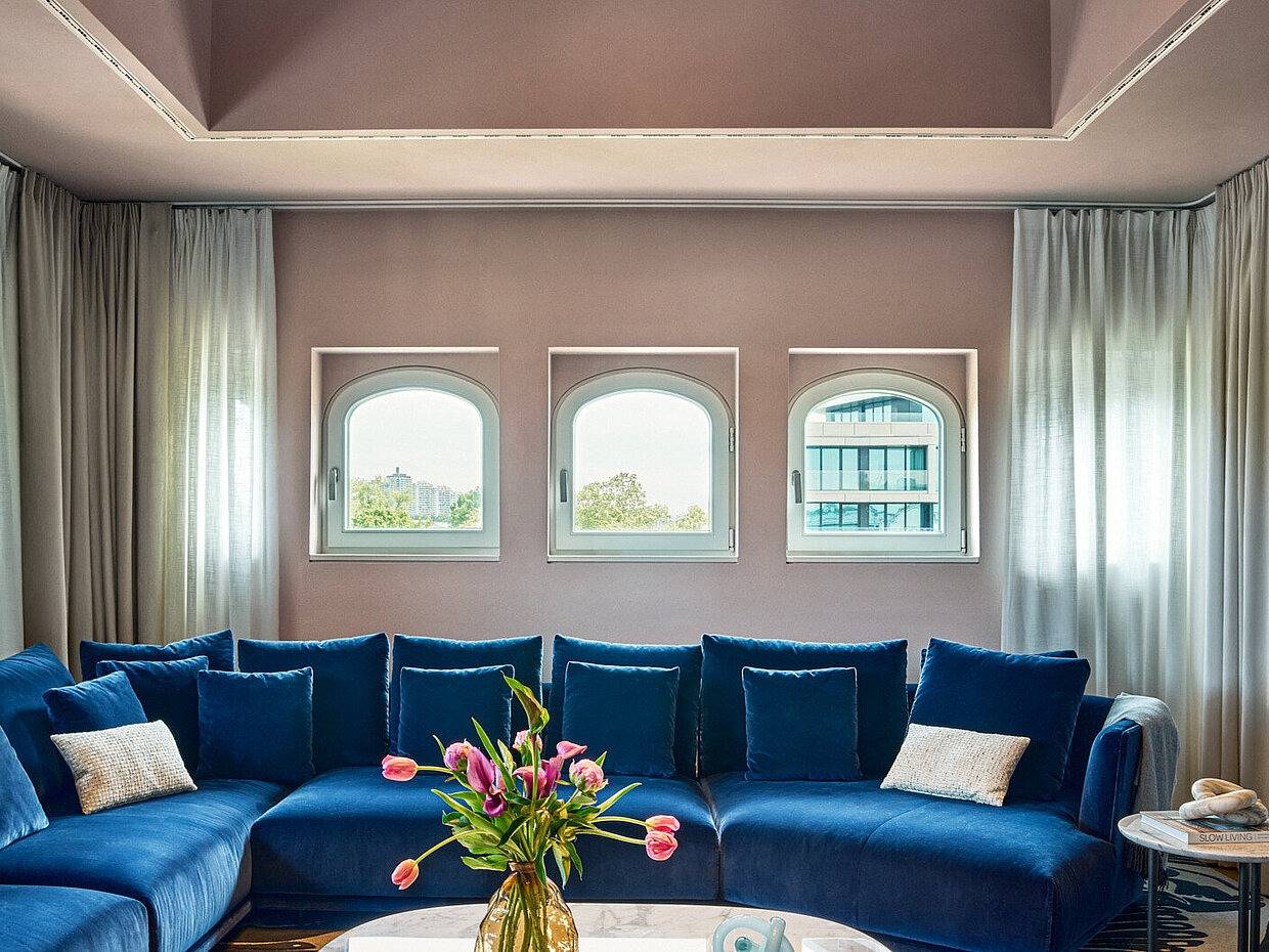 法蘭克福 The Florentin Royal Suite 藍色客廳