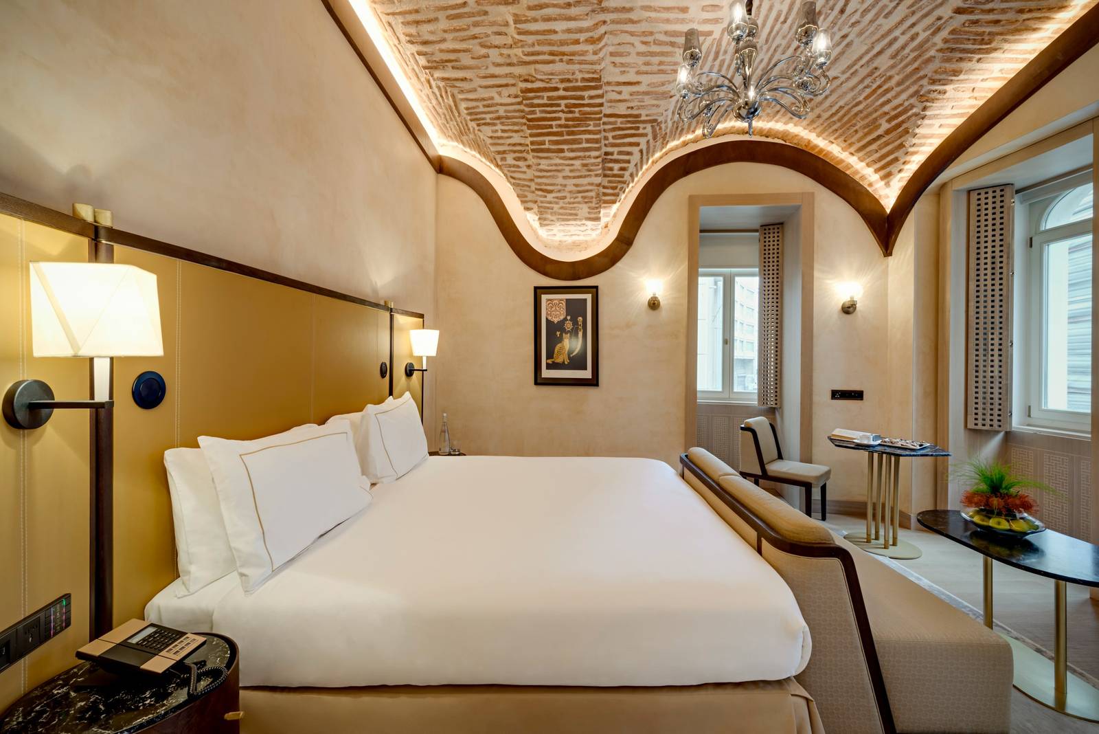 伊斯坦堡 The Galata Hotel 保留磚砌拱頂的客房