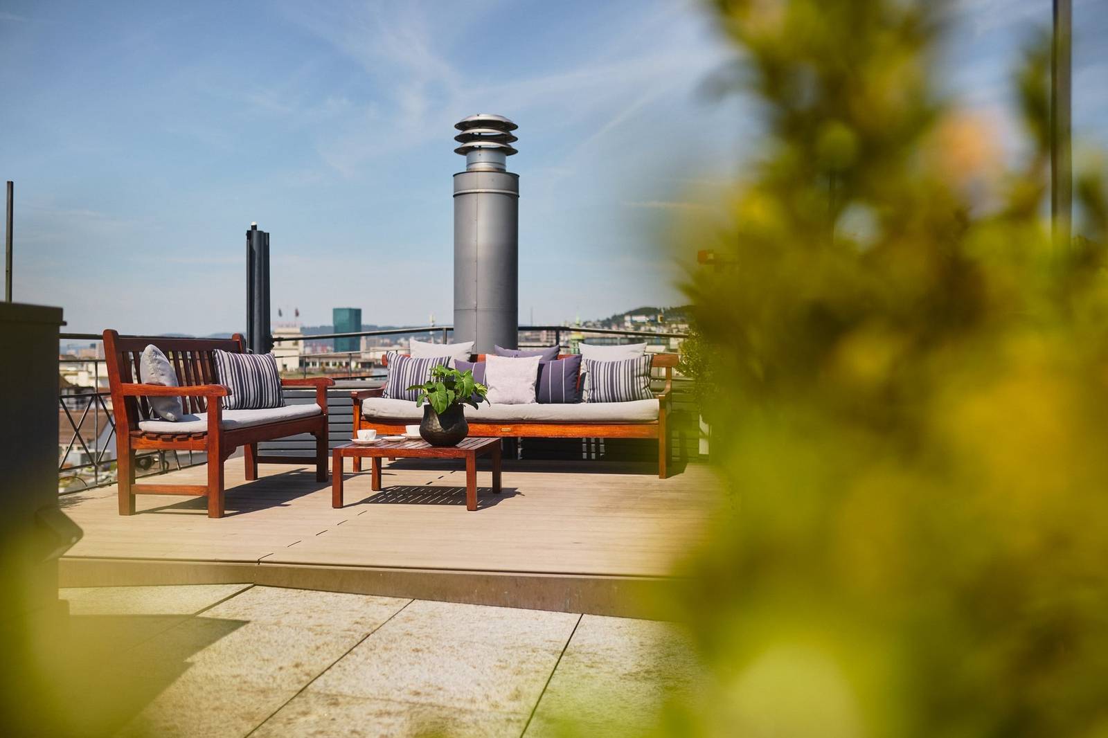 蘇黎世 Widder Hotel Penthouse Suite 屋頂露台