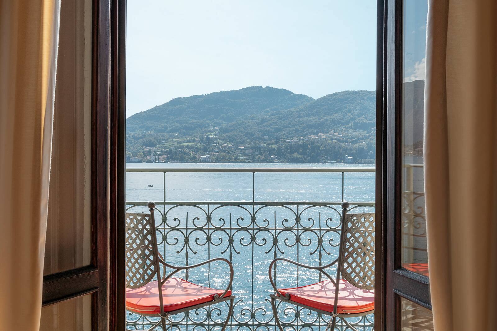 Grand Hotel Tremezzo 客房陽台與科莫湖景